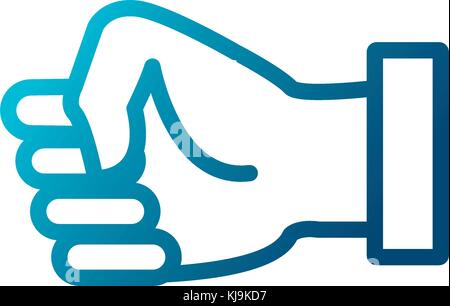 Clenched hand symbol Stock Vector