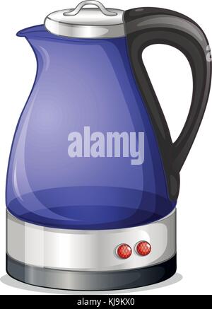 Illustration of an electric kettle on a white background Stock Vector