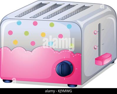 Illustration of a toaster on a white background Stock Vector