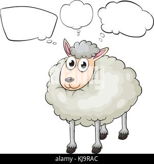 A lamb with empty callouts illustration Stock Vector