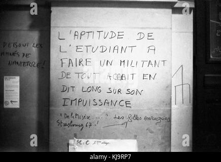 Philippe Gras / Le Pictorium -  May 1968 -  1968  -  France / Ile-de-France (region) / Paris  -  Poster, worker council Stock Photo