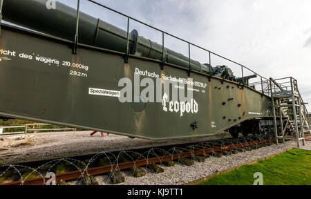 Remnants of the occupying German forces' Atlantic Wall defenses against the invasion of France. disused bunkers litter the landscape. Stock Photo