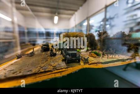 Remnants of the occupying German forces' Atlantic Wall defenses against the invasion of France. disused bunkers litter the landscape. Stock Photo