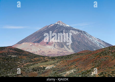 Pico del Teide, 3718 meter, highest mountain on spain territory and UNESCO world heritage site, Tenerife island, Canary islands, Spain Stock Photo