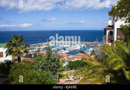 View on harbour of Gigantes, west site of the island, Tenerife island, Canary islands, Spain Stock Photo