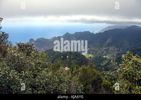 Dark clouds over Anaga mountains, north side of the island, Tenerife island, Canary islands, Spain Stock Photo