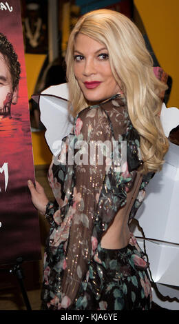 NEW YORK, NY - JUNE 07: Tori Spelling attends the Lifetime, Sony Pictures Television And Vulture Host Screening Of James Franco's Revamped Version Of 'Mother May I Sleep With Danger?' at Crosby Street Theater on June 7, 2016 in New York City.  People:  Tori Spelling Stock Photo