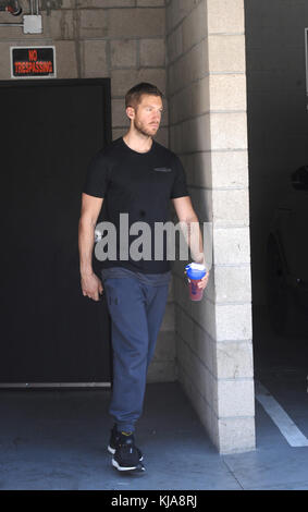 LOS ANGELES, CA - JUNE 23: Calvin Harris hits the gym after his split from Taylor Swift. Adam Richard Wiles, known professionally as Calvin Harris, is a Scottish DJ, record producer, singer, songwriter and remixer on June 23, 2016 in Los Angeles, California.  People:  Calvin Harris Stock Photo