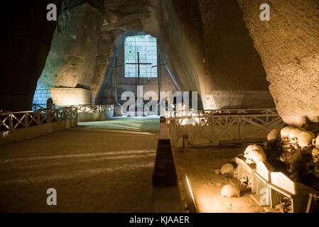 Naples Italy Cemetery of Fontanelle the ossuary and the