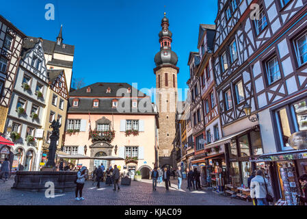 Market square in Cochem, Moselle region, Germany Stock Photo