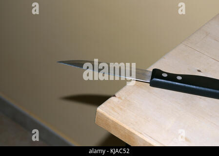 kitchen knife on table Stock Photo