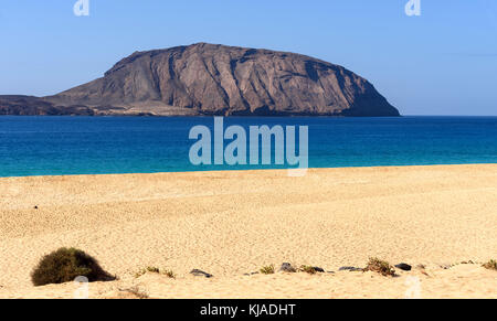 las Conchas beach at la Graciosa island, Canary islands, Spain Stock Photo