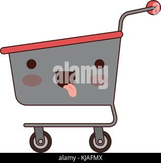 Empty basket market kawaii cute cartoon Stock Vector Image & Art - Alamy