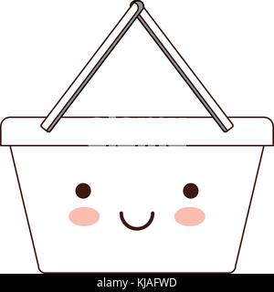 Empty basket market kawaii cute cartoon Stock Vector Image & Art - Alamy