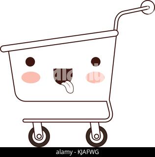 Empty basket market kawaii cute cartoon Stock Vector Image & Art - Alamy