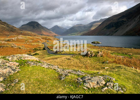 Wast Water in Wasdale in the Lake District, Cumbria England UK Stock Photo