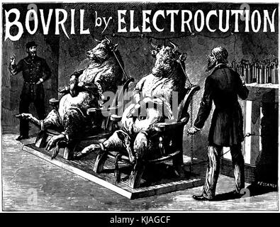 BOVRIL BY ELECTROCUTION advert about 1890 Stock Photo