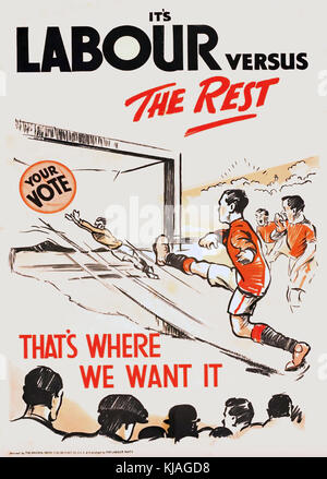 LABOUR VERSUS THE REST  1924 Labour Party poster Stock Photo