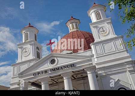 Protestant church in Western Indonesia Immanuel Semarang / Blenduk Church / Gereja Blenduk in Semarang, Central Java, Indonesia Stock Photo