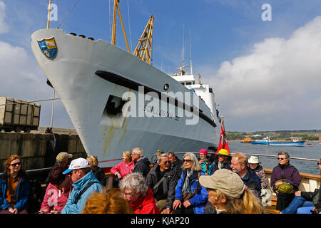 The Scillonian III ferry boat in St. Mary's harbour St. Mary's, Isles of Scilly, Cornwall, England, UK Stock Photo