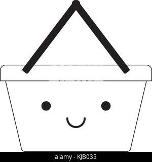 Empty basket market kawaii cute cartoon Stock Vector Image & Art - Alamy