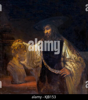 rembrandt aristotle with a bust of homer