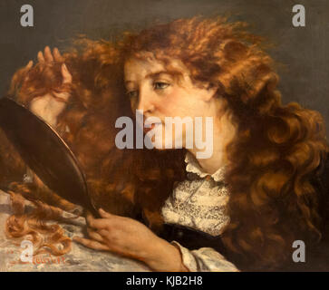 Jo, La Belle Irlandaise, Gustave Courbet, 1865-1866, Metropolitan Museum of Art, Manhattan, New York City, USA, North America Stock Photo