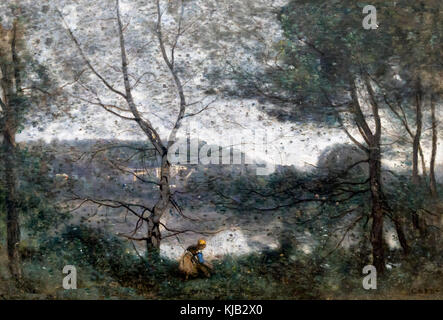 Ville-d'Avray, Camille Corot, 1870, Metropolitan Museum of Art, Manhattan, New York City, USA, North America Stock Photo