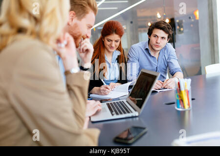 Lifestyle of businesspeople in office Stock Photo