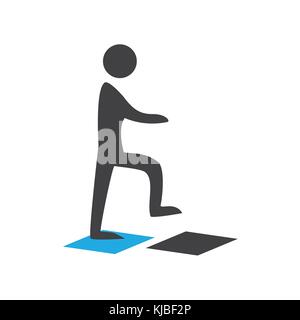 simple person walking illustration, legs walking symbol, icon design, isolated on white background. Stock Vector