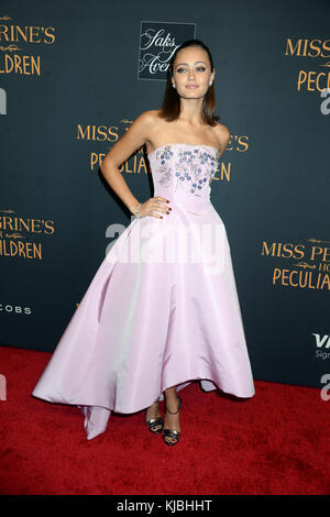 NEW YORK, NY - SEPTEMBER 26: Ella Purnell  attends the 'Miss Peregrine's Home for Peculiar Children' New York premiere held at Saks Fifth Avenue on September 26, 2016 in New York City   People:  Ella Purnell Stock Photo