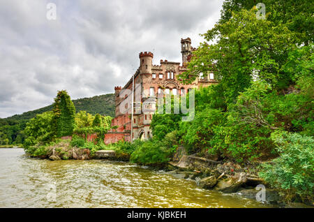 Bannerman Castle Armory on Pollepel Island in the Hudson River, New York. Stock Photo