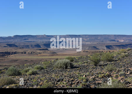 Fish River Canyon in Namibia, Africa. It is the largest canyon in Africa. Stock Photo