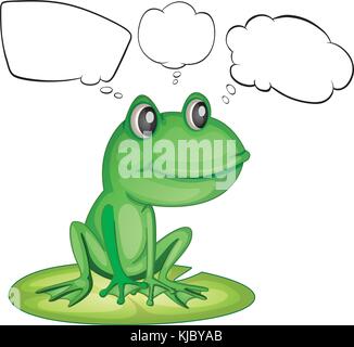 Illustration of an amphibian and the empty callouts on a white background Stock Vector