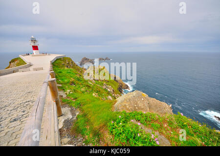 cape ortegal lighthouse located on the coast of death in galicia spain Stock Photo