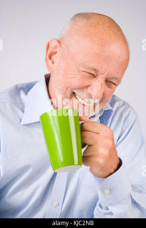 Man with Coffee Mug Stock Photo