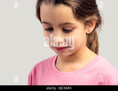 Studio portrait of a beautiful little girl Stock Photo