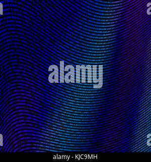 abstract binary code on blue digital screen Stock Photo