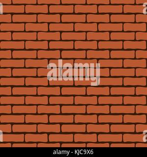 Brick wall seamless pattern, vector background. Brickwork infinite repeatable element. For wallpaper design, fabric, wrappers Stock Vector