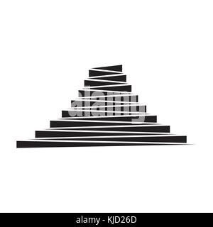 stripes  abstract steps  design icon vector geometric shape symbol Stock Vector
