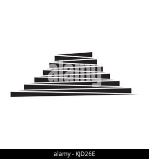 stripes  abstract steps  design icon vector geometric shape symbol Stock Vector