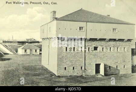 Postcard of Fort Wellington Prescott Ontario Canada Stock Photo