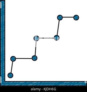 business graph diagram and statistics dotted line symbol Stock Vector