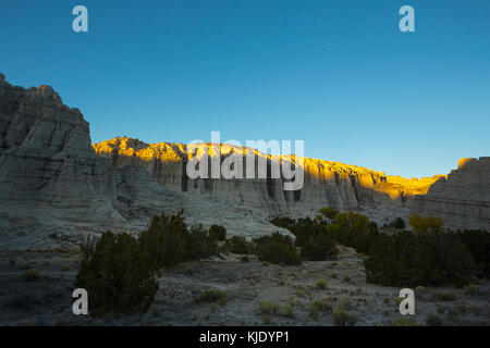 'Shadow on cliff in desert, Abiquiu, New Mexico, United States' Stock Photo