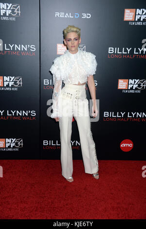 NEW YORK, NY - OCTOBER 14: Kristen Stewart attends the 54th New York Film Festival 'Billy Lynn's Long Halftime Walk' premiere held at AMC Lincoln Square Theater on October 14, 2016 in New York City.    People:  Kristen Stewart Stock Photo