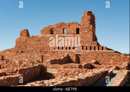 Mission San Gregorio de Abo ruins, Salinas Pueblo Missions National Monument, New Mexico, NM, United States of America, USA. Stock Photo