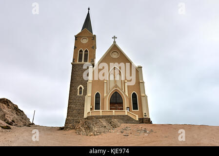 Felsenkirche, an old German church in Luderitz, Namibia Stock Photo