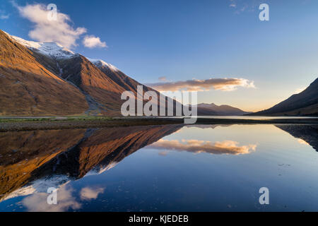 Sunset over Loch Etive Argyll and Bute Scotland Stock Photo