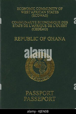 Ghana Biometric Passport Stock Photo