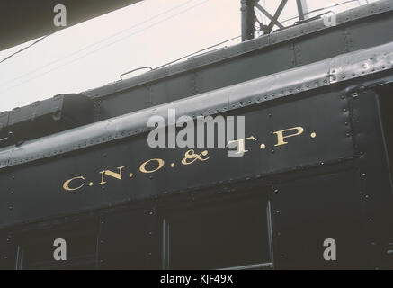 CNO&TP name from end of Southern Coach at Bluefield, W, VA. on September 19, 1970 Cincinnati, New Orleans and Texas Pacific Railway (25661087525) Stock Photo